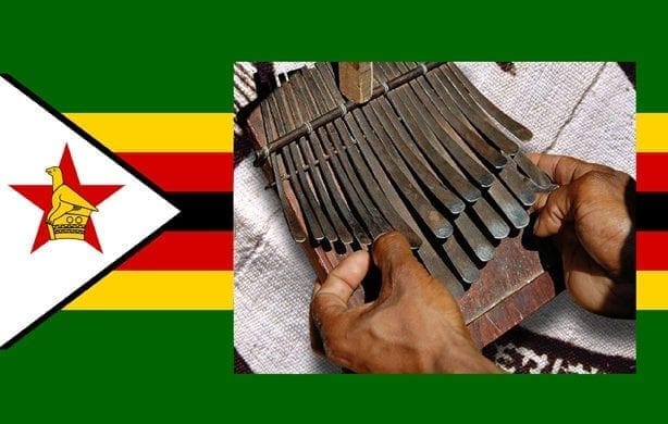 Drapeau du Zimbabwé & Mbira