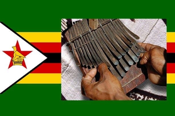 Drapeau du Zimbabwé & Mbira