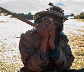 A lesiba player in Lesotho. Photo: Tsiklonaut