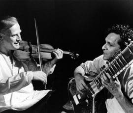 Yehudi Menuhin et Ravi Shankar