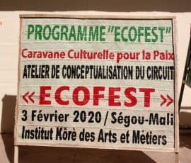 Caravane Culturelle pour la Paix - atelier de conceptualisation du circuit Ecofest © Kôrè Design