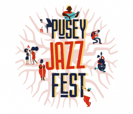 Logo Pusey Jazz Fest Logo Racine Rose (fond Blanc)