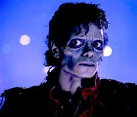 Michael Jackson, capture écran du clip "Thriller" - droits réservés